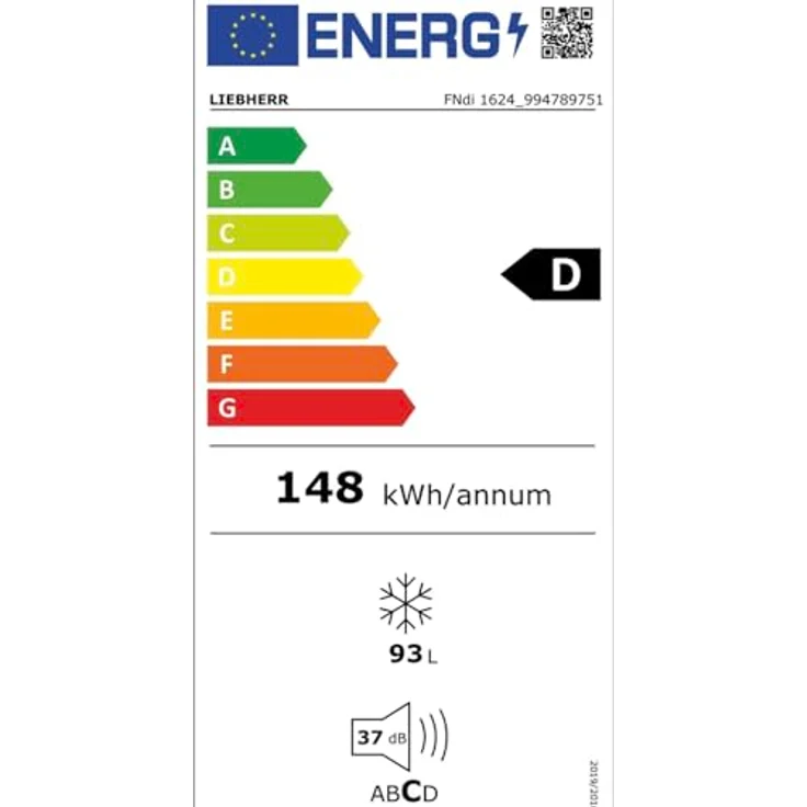Liebherr FNdi 1624 001 20, 83 l, SN-T, 37 dB, No-Frost-System, D, Weiß, Gefrierschrank mit FrostProtect und Touch-Display – Bild 2