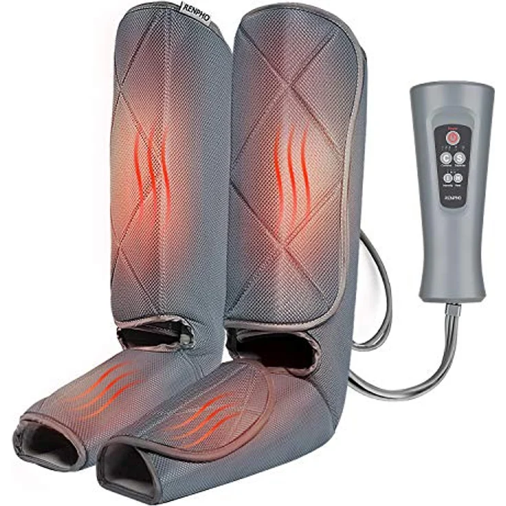RENPHO Beinmassagegerät mit Wärme, Kompression Waden- und Fußmassage, verstellbares Wickeldesign für die meisten Größen, mit 5 Modi 3 Intensitäten, Geschenk für Eltern zur Entspannung Beinmuskulatur – Bild 1