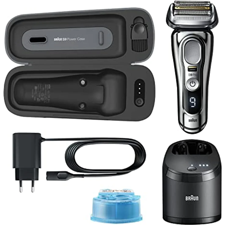 Braun Series 9 Pro Premium Rasierer Herren mit 4+1 Scherkopf, Elektrorasierer & ProLift Trimmer, PowerCase, 5-in-1 Reinigungsstation, 60 Min. Laufzeit, Wet&Dry, Vatertagsgeschenk, 9496cc, chrom – Bild 5