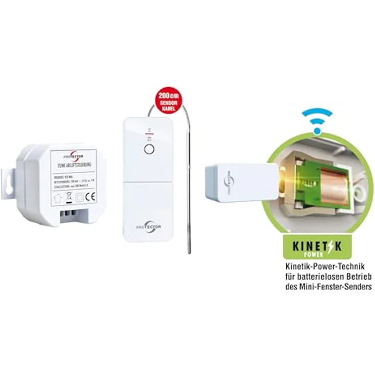 Protector ASK 6030, Funk-Abluftsteuerung für Klimaanlagen mit Thermosensor, Weiß – Bild 8