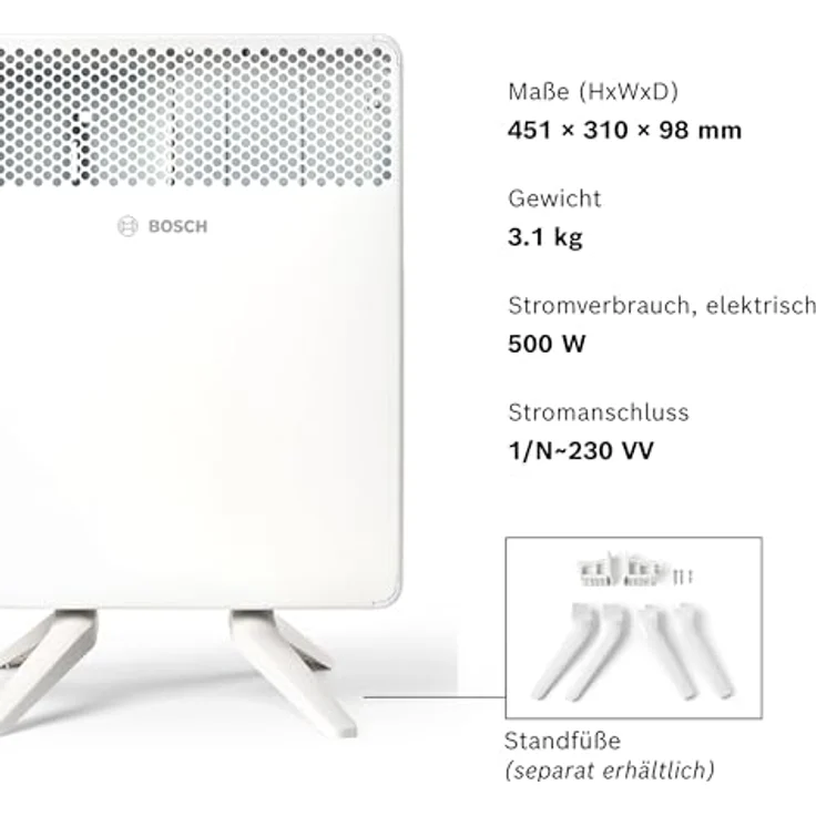 Bosch Hausgeräte Heat Convector HC 4000-5, Thermotechnik Heizkörper mit effizienten Heizfunktionen – Bild 7