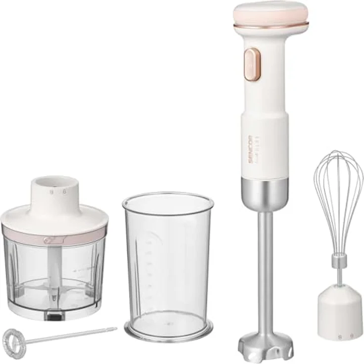 Sencor Drahtloser Stabmixer, 11,1 V 2000 mAh Lithium-Ionen-Akku, Titanmesser, USB-C-Ladung, inklusive Zubehör – Bild 1