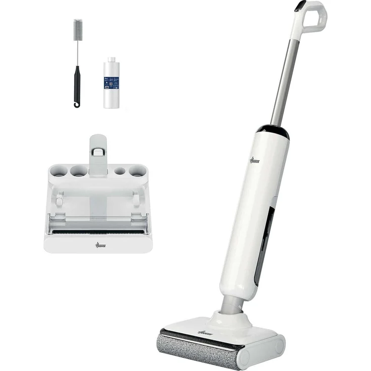 Hoover HW400 011, Kabelloser Beutelloser Standstaubsauger in Weiß mit 17.000 Pa Saugleistung und Selbstreinigungsfunktion