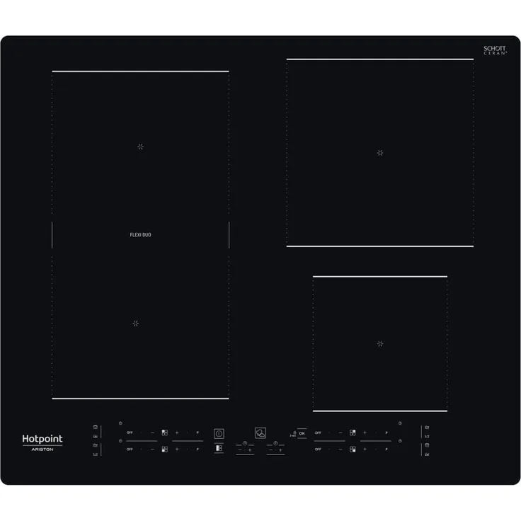 Hotpoint HB3160CNE Induktionskochfeld, 4 Zonen, Touch-Steuerung, digitale Zeitschaltuhr, schwarz