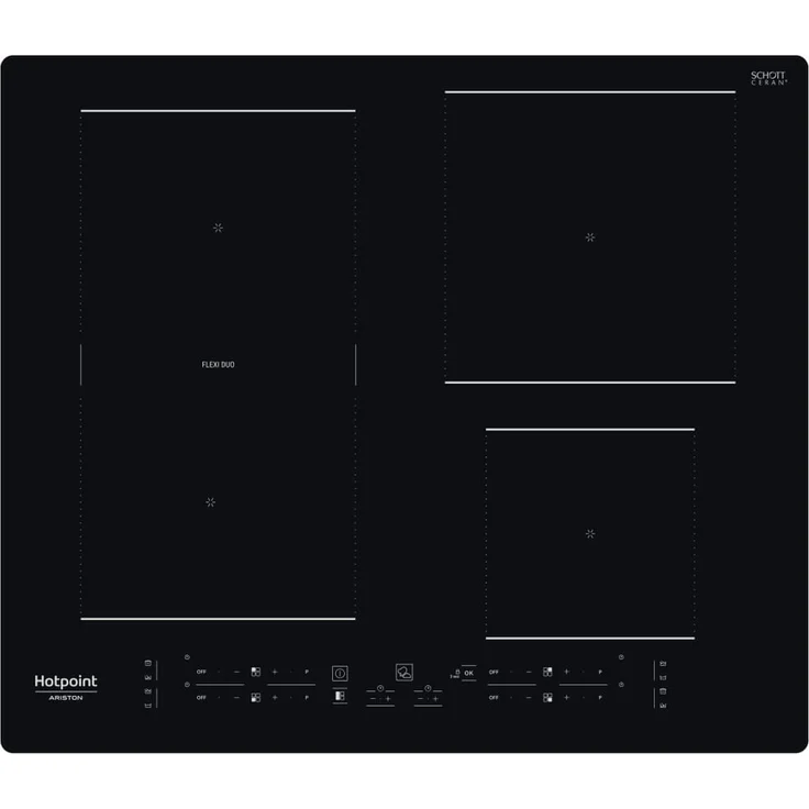 Hotpoint HB3160CNE Induktionskochfeld, 4 Zonen, Touch-Steuerung, digitale Zeitschaltuhr, schwarz