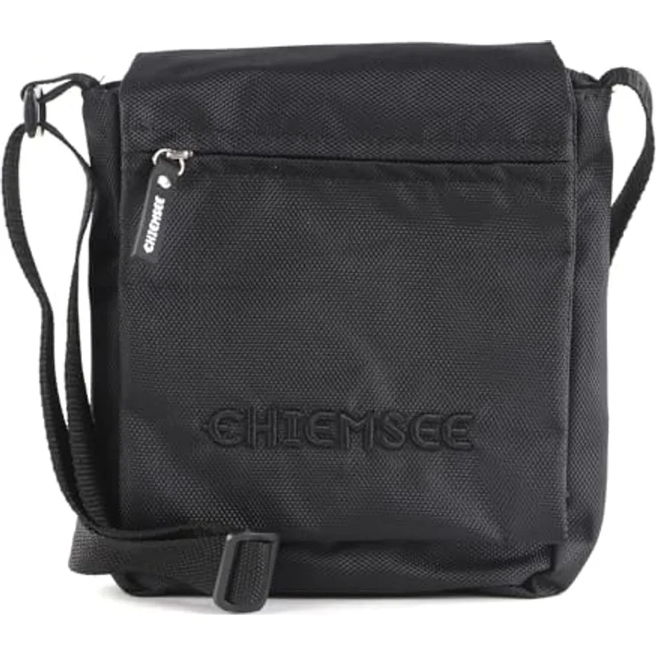 Chiemsee Umhängetasche, leichte Cross Body Bag mit verstellbarem Schultergurt und mehreren Fächern, schwarz – Bild 1
