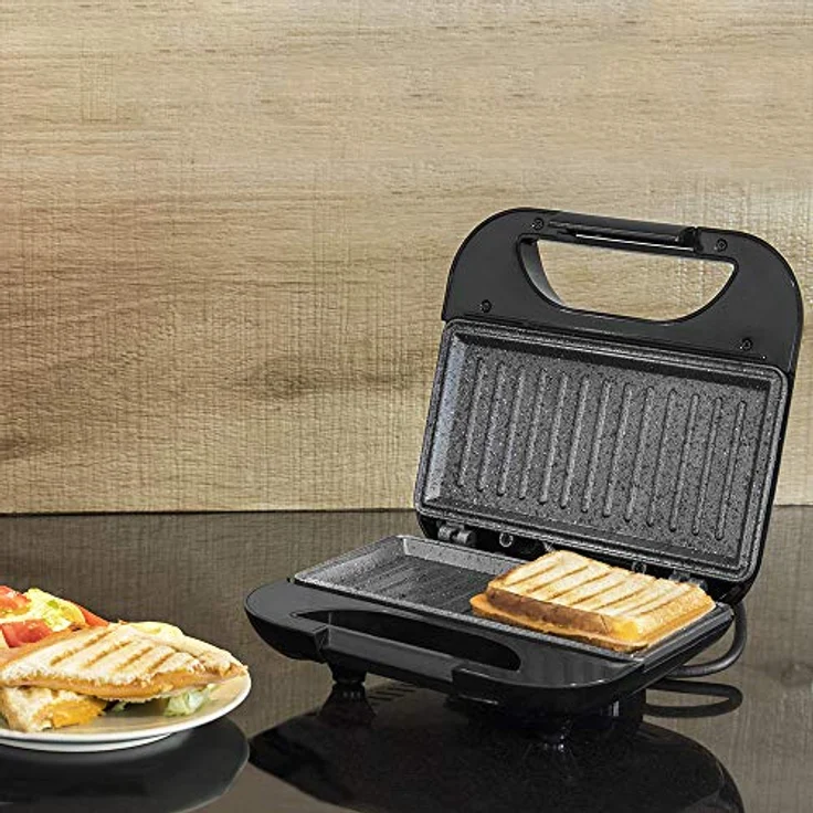 Cecotec Toast Grillfläche.Sandwichmaker mit Antihaftbeschichtung, Kapazität für 2 Sandwiches, Grillfläche, Cold Touch-Griff, Cable Retriever, 750 W. – Bild 5