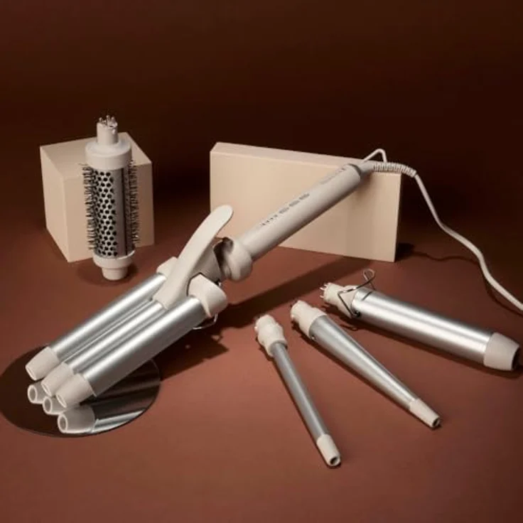 Remington Trendology CI41MS5E51, 5-in-1 Lockenstab mit Welleneisen, Rundbürste & 3 Lockenaufsätzen (13-25mm), variabel einstellbare Temperatur 130°C - 210°C, antistatische Technologie, schnelles Aufheizen, sicherheitsoptimiert – Bild 3