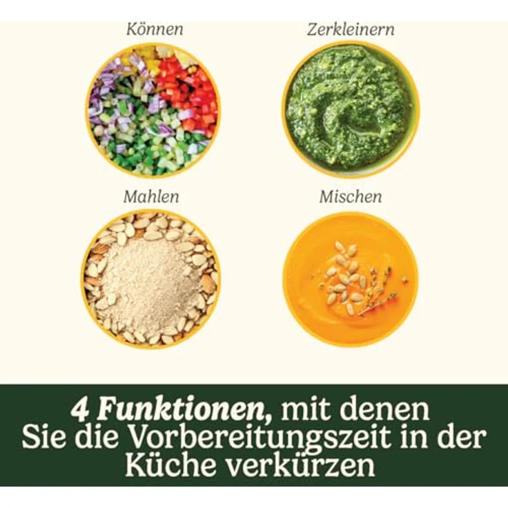 Cuisinart Mini Prep Pro - Mini-Zerkleinerer und kompakte Küchenmaschine in 1 | Multifunktional: Hacken, Zerkleinern, Mixen | Umkehrbare Edelstahlklinge | BPA-freie 900-ml-Arbeitsschüssel | Silber – Bild 3