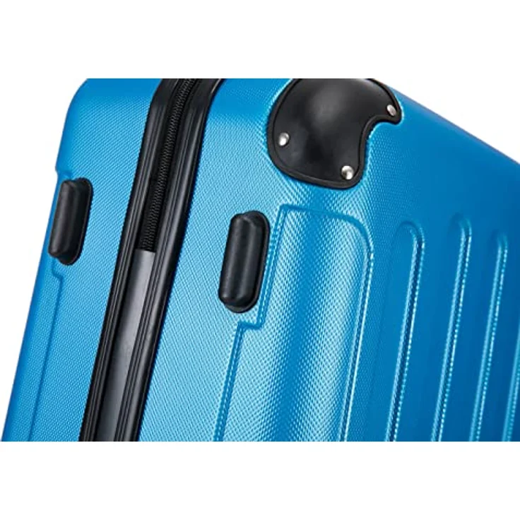 Flexot® F-2045 Koffer, Handgepäck & 3tlg Kofferset (16 Farben zur Auswahl) Zwillingsrollen Bordcase Suitcase Reisekoffer Trolleys Hartschale, Brillant-Blau – Bild 4