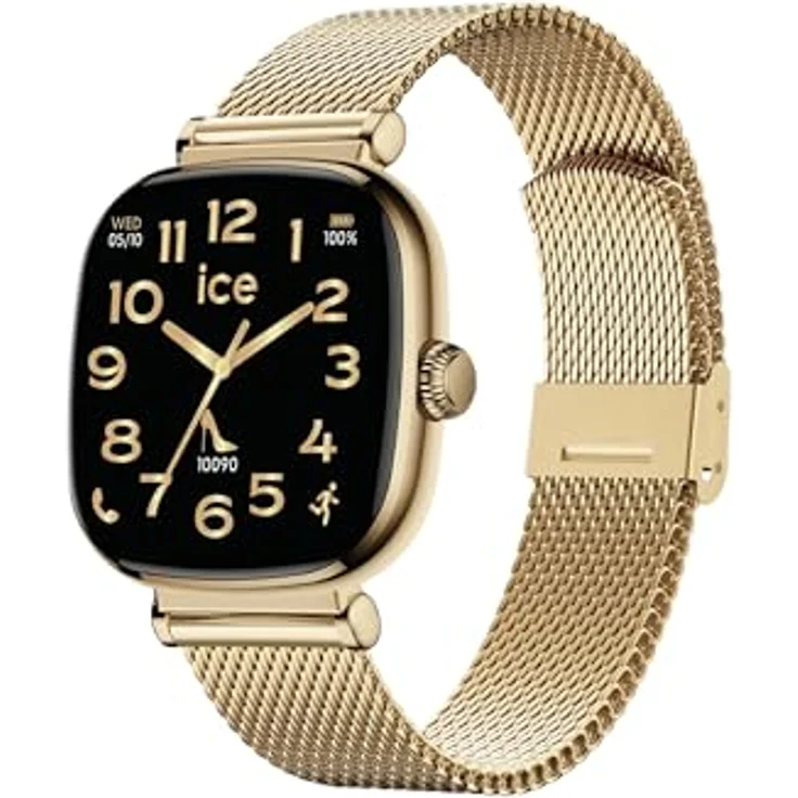 ICE-WATCH Smart Watch ICE smart SQ 2.0, Gold mit 1,20 Zoll AMOLED-Display, GPS, Herzfrequenzmesser und Musikplayer – Bild 3