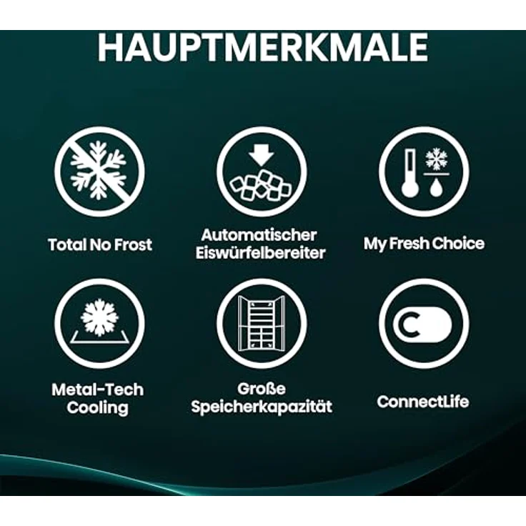Hisense RQ5P470SYID, French Door Kühl-Gefrier-Kombination mit No Frost, 304 l Kühlvolumen, Inox-Look – Bild 6