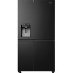Hisense RS818N4TFE Side-by-Side Kühl-Gefrierkombination /179 cm/Inverter Kompressor/Total NoFrost/Multi Air Flow/Wasserspender mit Wassertank/Kühlteil 417 l/Gefrierteil 215 l/schwarz