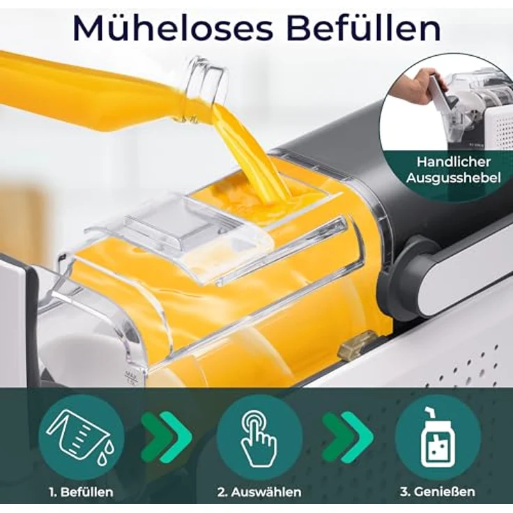 KLAMER Slush Maschine 2L, mit 5 voreingestellten Programmen für Slushie, Cocktail, Milchshake, Frappé und Wein, Auto-Reinigungsfunktion, Turbo Freeze, kein Eis erforderlich – Bild 5