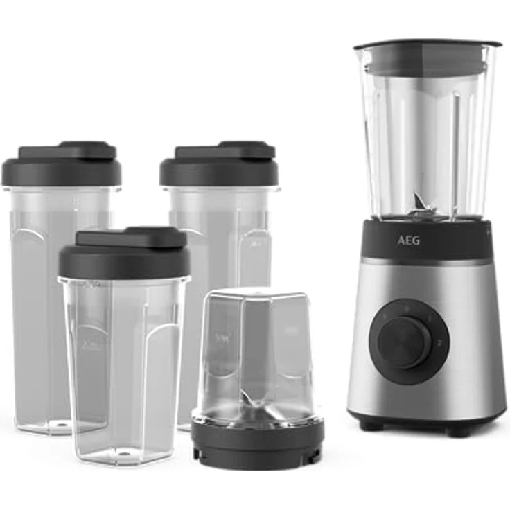 AEG Standmixer CB4-1-6ST Deli 4 Edelstahl / 350 Watt / 23.000 Umdrehungen/Minute / 600 ml Krug/Spülmaschinenfest/Edelstahl – Bild 1