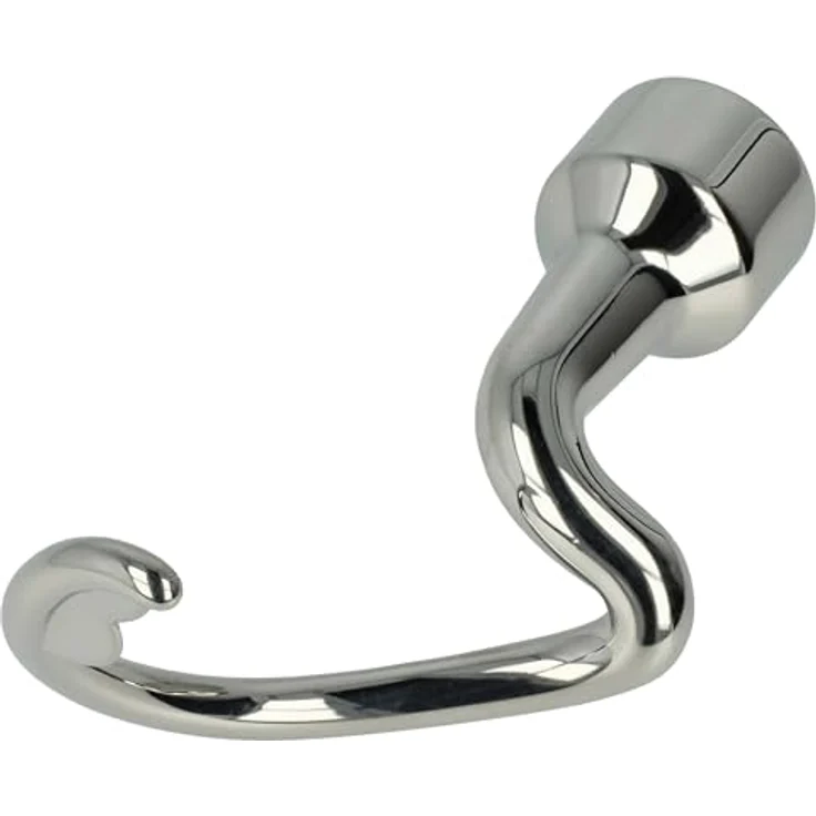 vhbw Knethaken für Küchenmaschine KSM180, KSM75, KSM85PS – Spiralrührhaken aus Edelstahl Silber, 14 x 6 cm, mit Antihaftbeschichtung – Bild 1