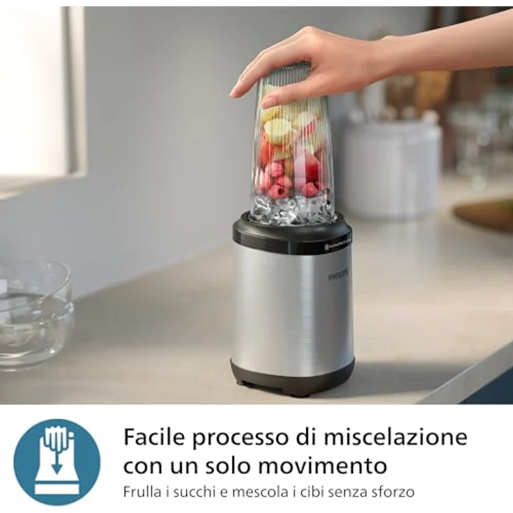 Philips 5000 Series Standmixer - Mini Smoothie Maker, Abnehmbare Klingen, 700 ml Becher, ProBlend Plus-Technologie, Leicht zu reinigen, Elegantes – Bild 5