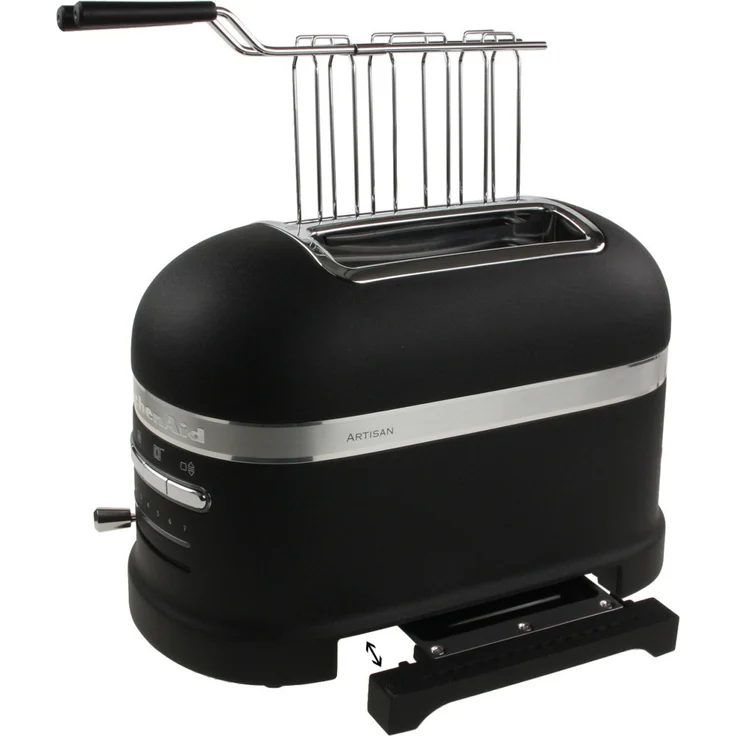 KitchenAid Artisan 5KMT2204EBK Doppelschlitztoaster, 1250W, 7 Bräunungsstufen, wärmeisoliertes Gehäuse, Kontrollleuchte, Abschaltautomatik, gusseisenschwarz – Bild 5