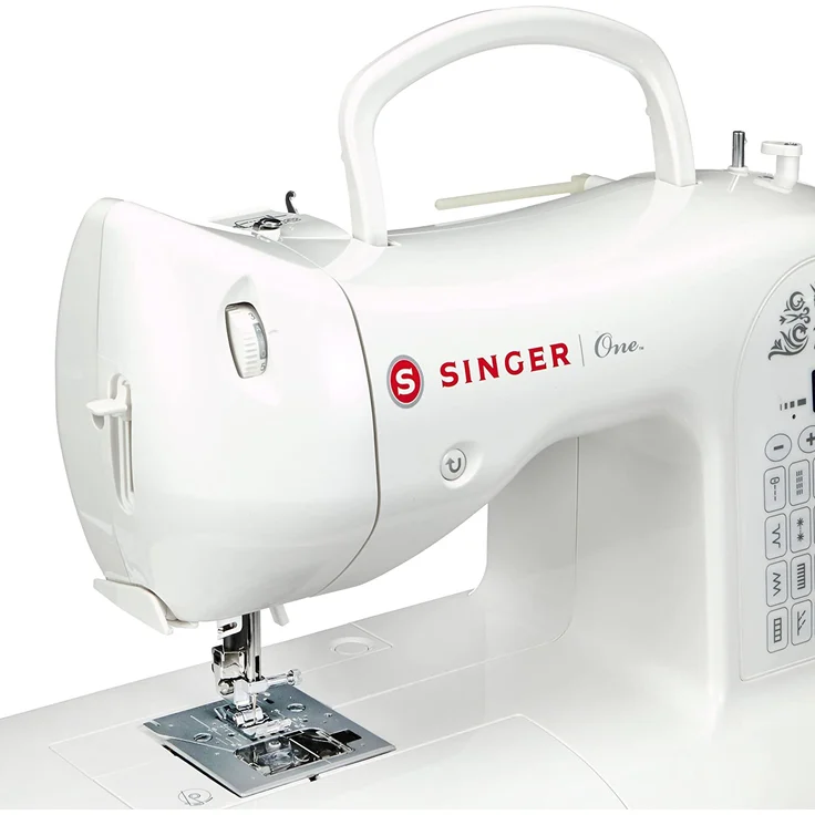 Singer One Computer-Nähmaschine, Limited Edition, 24 Nähprogramme, 231 Stiche, LC-Display, weiß – Bild 3