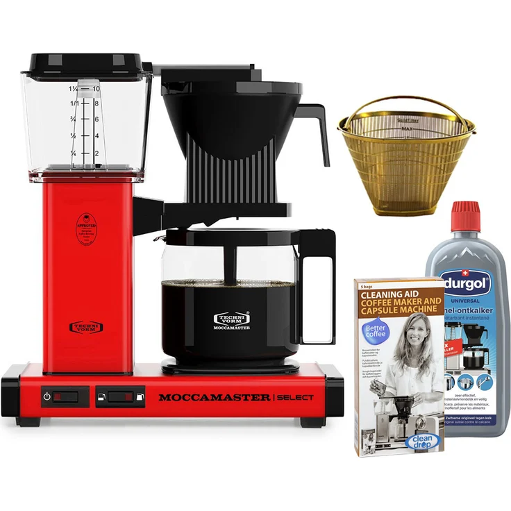Moccamaster Kaffeemaschine KBG Select Rot inkl. Zubehör-Set