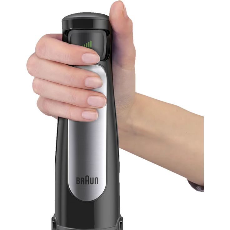 Braun Multiquick 7 MQ 7045X Stabmixer (1000 Watt, mit ActiveBlade-Technologie, Pürierstab, Schneebesen, Zerkleinerer & Standmixer, inkl. 4-teiligem Zubehör-Set) schwarz-edelstahl – Bild 5