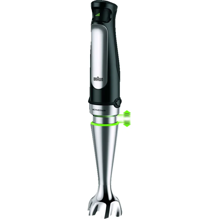 Braun Multiquick 7 MQ 7045X Stabmixer (1000 Watt, mit ActiveBlade-Technologie, Pürierstab, Schneebesen, Zerkleinerer & Standmixer, inkl. 4-teiligem Zubehör-Set) schwarz-edelstahl – Bild 4