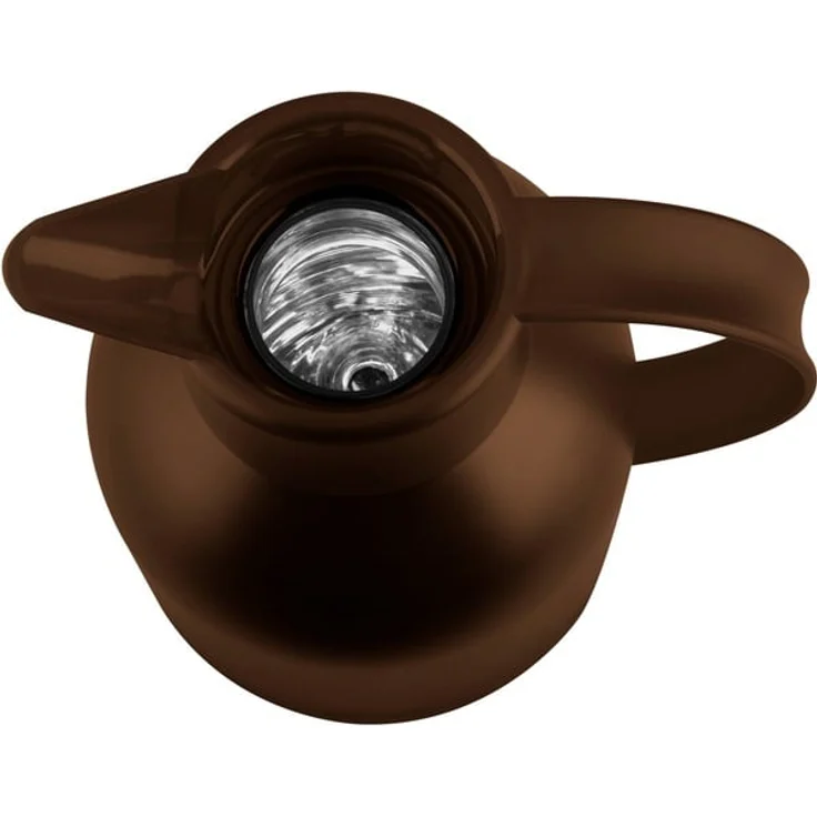 Emsa 509820 Samba Isolierkanne (1 Liter, Quick Press Verschluss, 12h heiß, 24h kalt) braun transluzent – Bild 4
