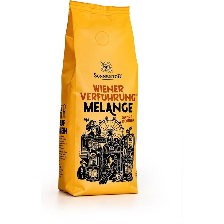 Sonnentor Kaff BIO Melang GA, Röstkaffeemischung nach Wiener Art, 500 g Kaffeebohnen