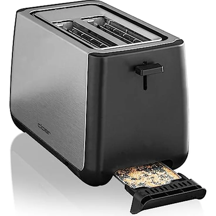 Cloer 3569 King-Size-Toaster für 2 XXL Scheiben-Check-Funktion-Edelstahlgehäuse - 1000 Watt-schwarz Kunststoff – Bild 6