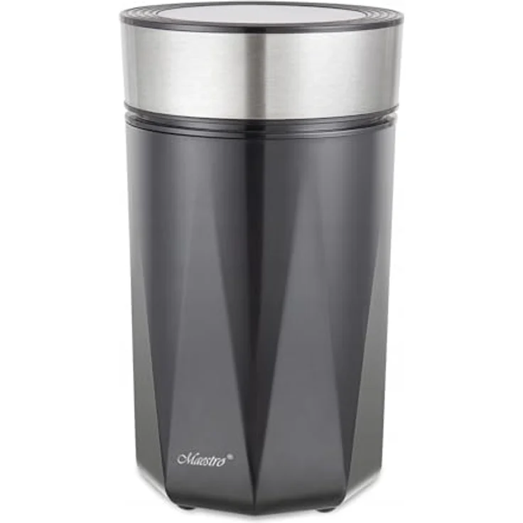 Feel Maestro Kaffeemühle MR-456, elektrische Kaffeemühle mit 150 W und 50 g Bohnenbehälter, schwarz – Bild 1