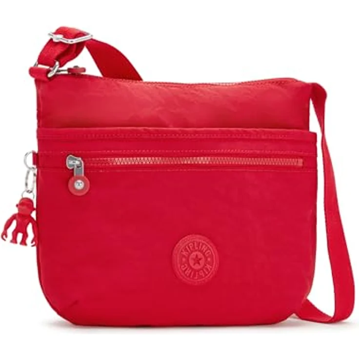 Kipling Basic Arto Umhängetasche 29 cm, Rot, stylische Schultertasche mit ausreichend Stauraum für Wertsachen – Bild 4