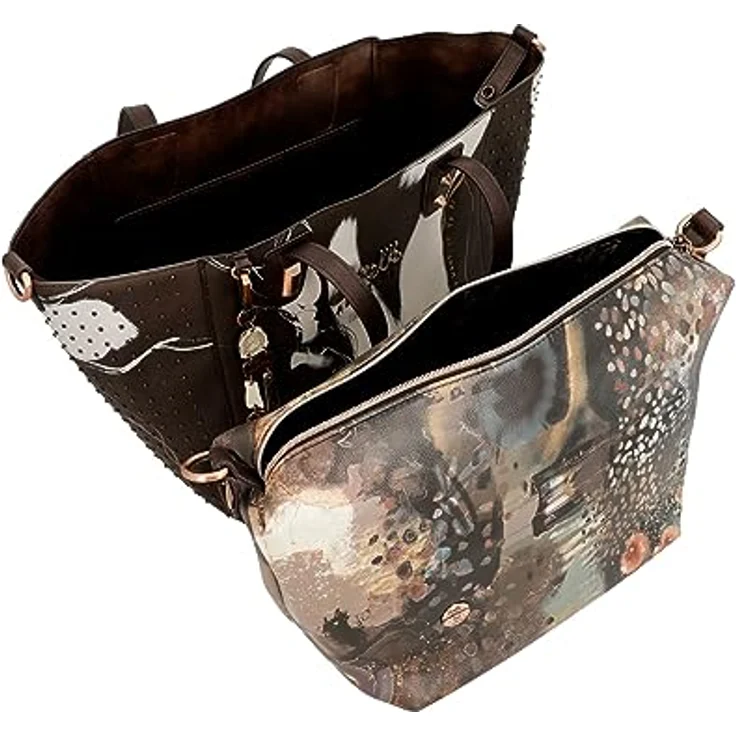 Anekke Shopper Nature Edition, Polyurethan mit Reißverschlussfach und herausnehmbarer Innentasche, bunt – Bild 8