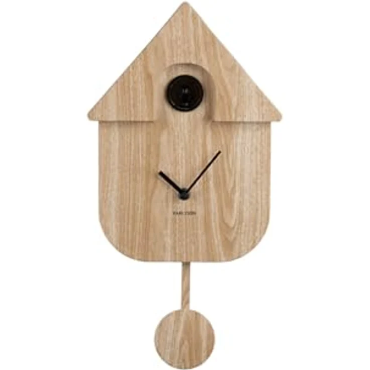 Karlsson Kuckucksuhr Modern Cuckoo, Wanduhren aus Thermoplast, 8.5x21.5x41cm, dekorative Stille zwischen 22:00 und 06:00 Uhr – Bild 4