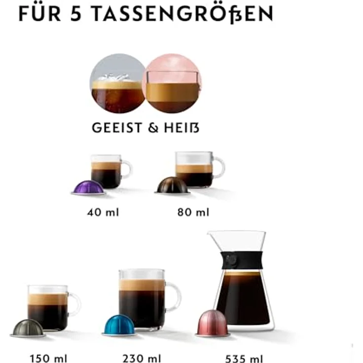 Nespresso Kapselmaschine SVE850 the Vertuo Creatista, Edelstahldesign mit integriertem Milchaufschäumer – Bild 3