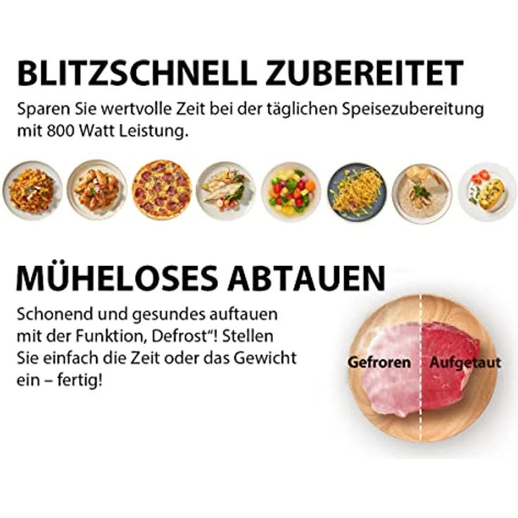 Toshiba MW2-MG20PF(SL) Mikrowellenherd mit knuspriger Grill- & Kombigarfunktion, 5 Leistungsstufen, 1000 W Grillleistung, Silber – Bild 4