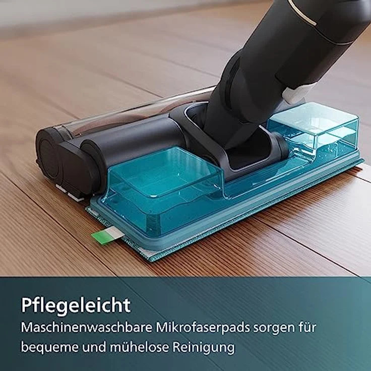Philips Original Cordless Vacuum 7000 Series Microfiber Pads, Glänzende, 4 waschbare und wiederverwendbare Mikrofaser-Pads, für: XC7053, XC7055, XC7057 (XV1670/02) – Bild 4
