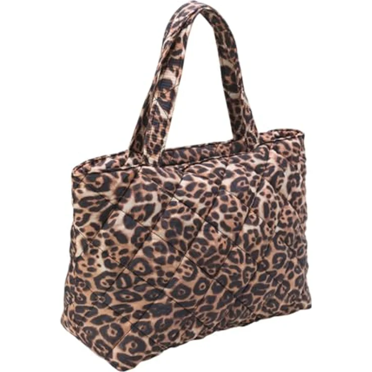 Seidenfelt Evenes Shopper Tasche 47 cm, braun, Leo-Muster, 100% Polyester, 47 x 19 x 31 cm – Bild 2