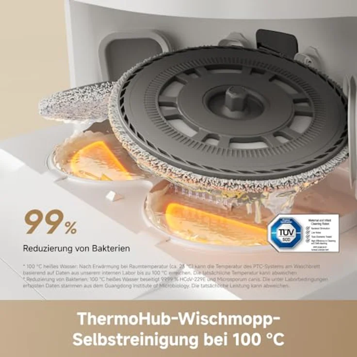 dreame L50 Ultra AE Saug- und Wischroboter, 28.000 Pa Saugkraft, automatische Entleerung, Wischmopp-Selbstreinigung bei 100 °C, Hindernisvermeidung, 360°-Navigation – Bild 4