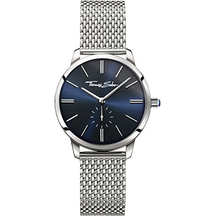 Thomas Sabo Damen Armbanduhr Analog Quarz Edelstahl Dunkelblau WA0301-201-209-33 – Bild 1