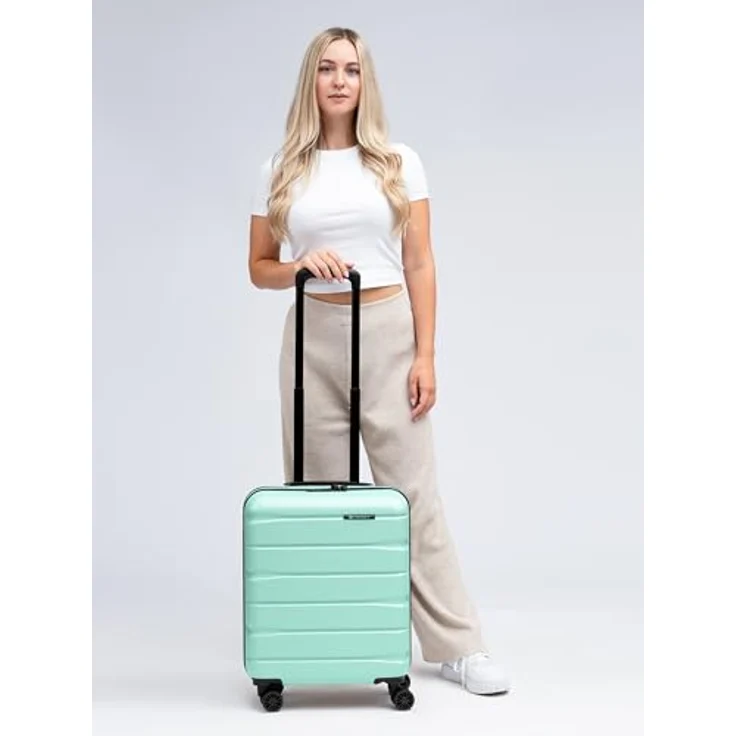 Franky Munich 4.0 Handgepäck Koffer | Hartschalen Trolley mit 4 Rollen, TSA-Zahlenschloss, Arretierbarer Griff, Kreuzpackgurt und Wäschefach | 40 cm x 20 cm x 53 cm - 2.6kg – Bild 5