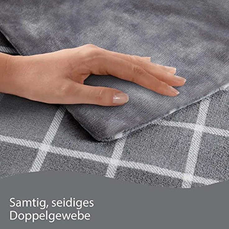 Imetec Adapto Velvet Square Heizdecke, 150x95 cm Wärmedecke, weiches Gewebe, geringer Verbrauch, Adapto-Technologie, sicher, schnelles Aufheizen, 6 Temperaturen, waschbar – Bild 5