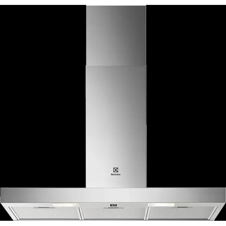 Electrolux EFT39X, Dekorative Wandhaube mit 600m³/h, Evakuierung und Recycling, 90 cm, mechanische Bedienung, LED-Beleuchtung
