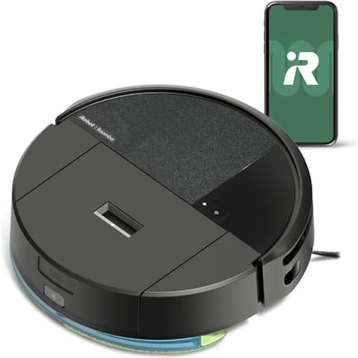 iRobot Roomba 205 DustCompactor Combo - Staubsauger-Roboter - ClearView LiDAR - 7000Pa - 180 mins - SmartScrub - Umfährt Hindernisse - App - Schwarz – Bild 1