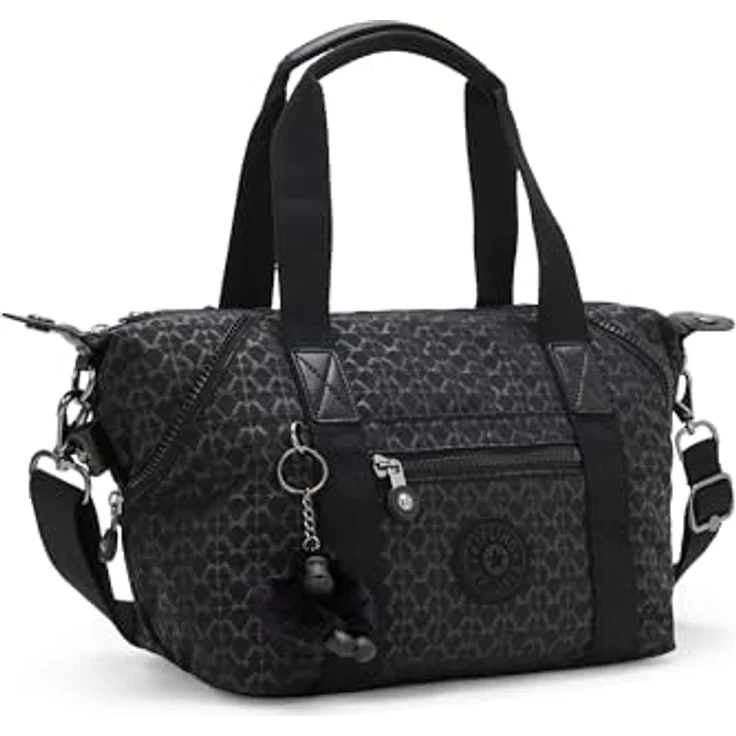 Kipling Basic Plus Art Mini Umhängetasche, praktische Schultertasche mit abnehmbarem Umhängeriemen, 39 cm, Schwarz – Bild 3