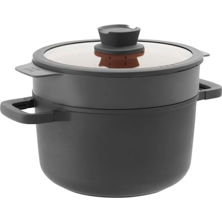 Berghoff LEO STONE Aluguss Kochtopf, 24x14 cm, mit PFAS-freier keramischer Antihaftbeschichtung und Kühlgriffen – Bild 5