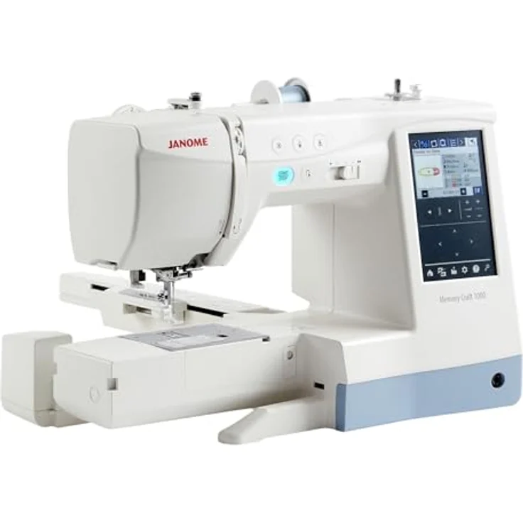 Janome Nähmaschine Memory Craft 1000, 300 Nähprogramme, 241 Stickmuster, USB-Schnittstelle, umweltfreundliche Verpackung – Bild 7
