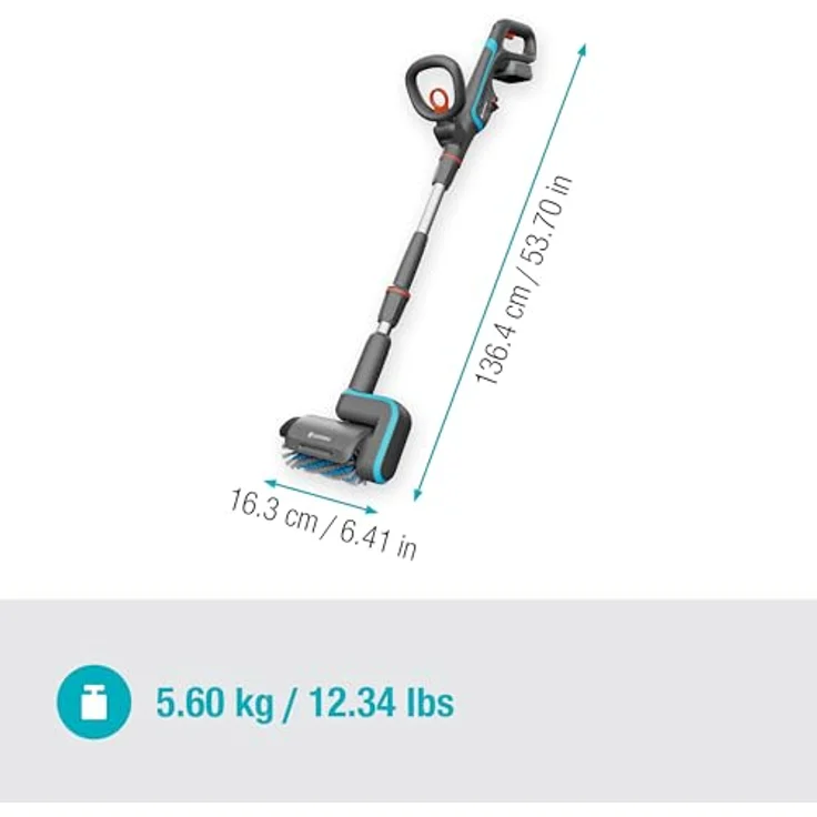 GARDENA Akku-Hand-und Stielstaubsauger 14842-20 Akku-Multi-Reiniger AquaBrush Universal, effektive Nassreinigung, Laufzeit 30 Minuten – Bild 3