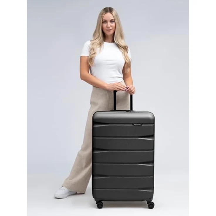 Franky Munich 4.0 Koffer groß | Hartschalen Trolley mit 4 Rollen, Kreuzpackgurt, arretierbarer Griff, Wäschefach und TSA-Zahlenschloss | 51 cm x 30 cm x 76 cm - 105l – Bild 2