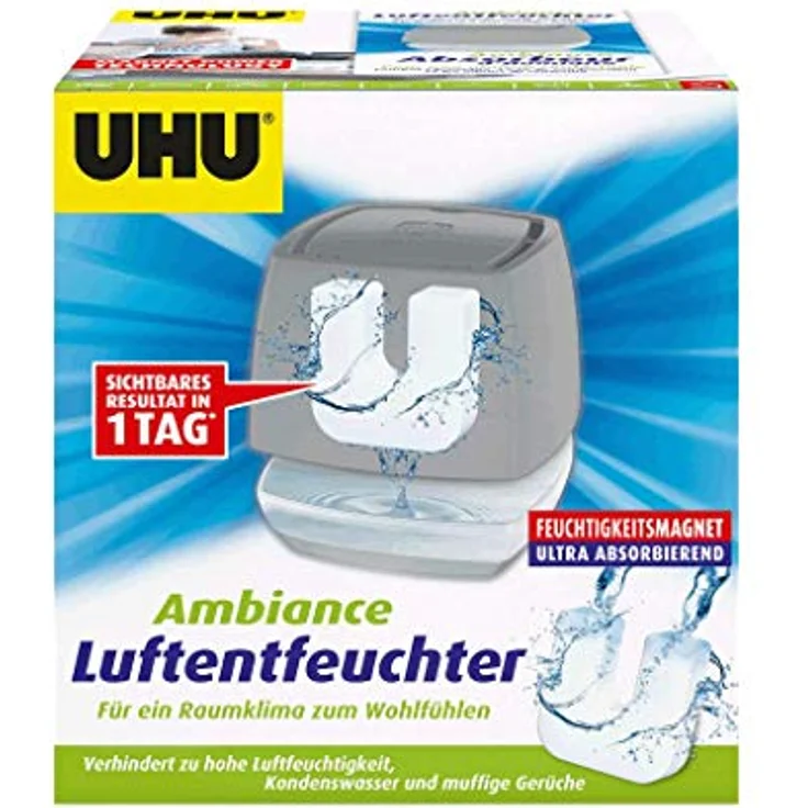UHU Luftentfeuchter Ambiance anthrazit, 450 g - Bekämpft Kondensation und Feuchtigkeit mit einzigartigem Umluftsystem – Bild 2