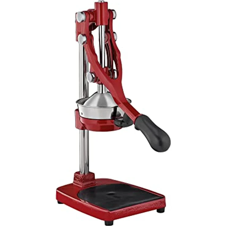 Cilio LIVORNO Granatapfel Presse, Saftpresse Manuell | rostfreier Edelstahl | Rot | Profi Fruchtpresse | Zitruspresse Handpresse für 25% mehr Saft | geringer Kraftaufwand | 18 × 25 × 48 cm – Bild 1